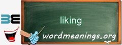 WordMeaning blackboard for liking